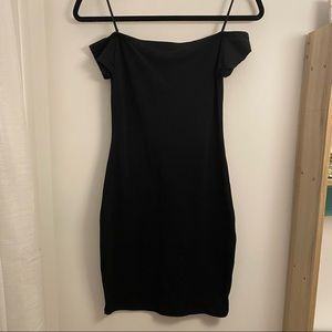 Express off the shoulder black dress
